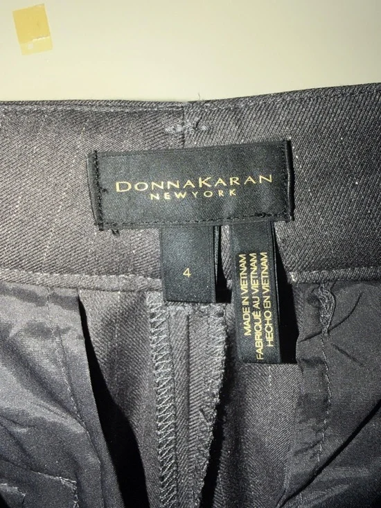 Donna Karan new york Classic Wide-Leg Pinstripe Pants - Dark Gray - Picture 3 of 3